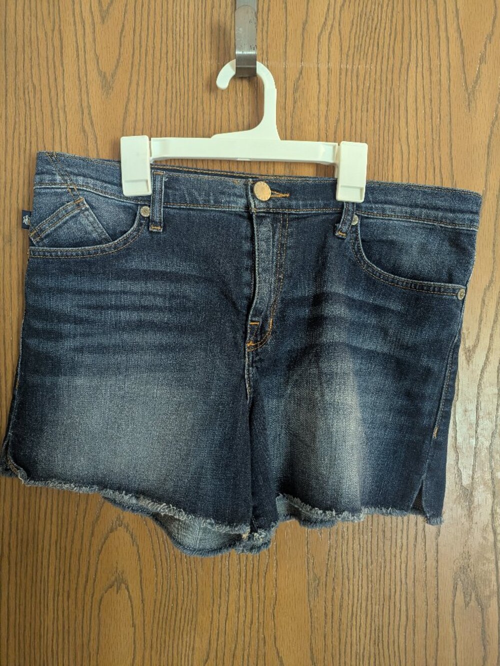 Rock & Republic Cut Off Raw Hem Kimber Denim Blue Jean Shorts Casual Comfort-14